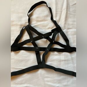 LOT of 3 items- pair of suspenders and two body harnesses O/S